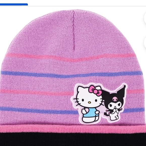 Hello Kitty Beanie Purple And Pink New - Picture 2 of 12